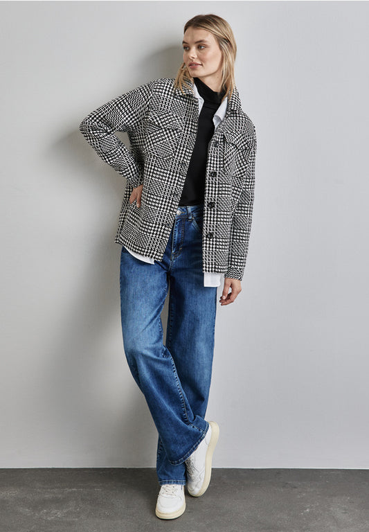 Check Bouclé Jacket by Street One