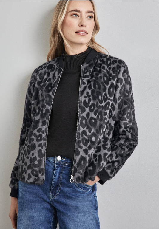 Leo Faux Leopard Bomber by Street One