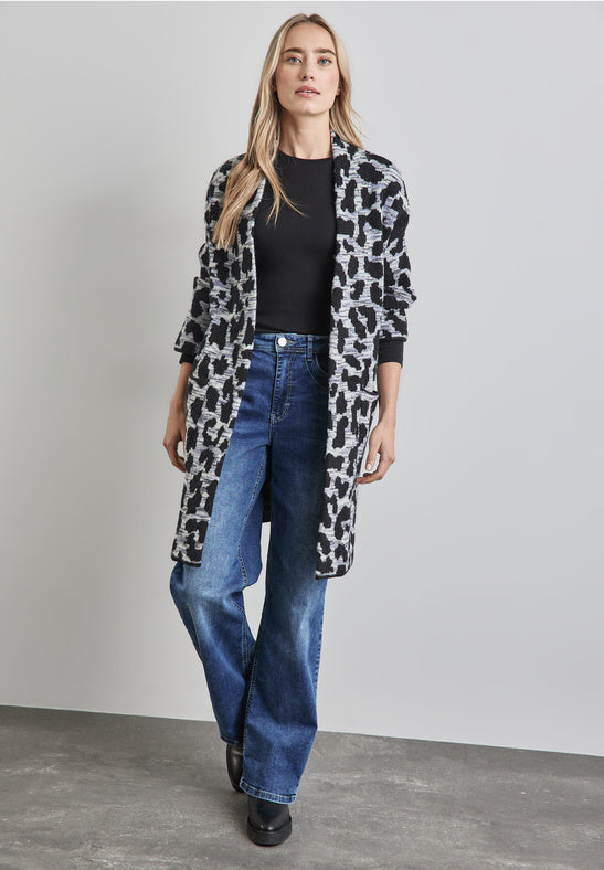 Ultra Long Leopard Cardigan by Street One