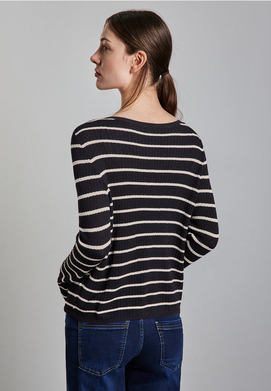 Navy Sailor Sweater by Street One