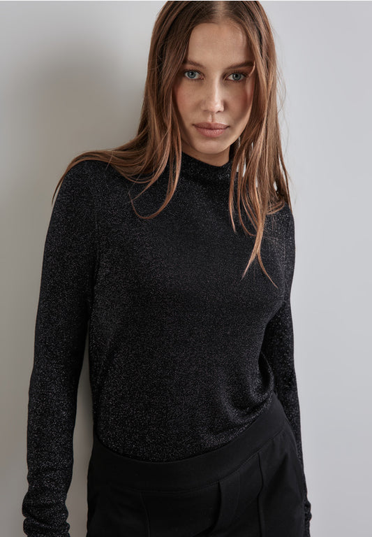 Glitter Turtle Neck Shirt by Street One