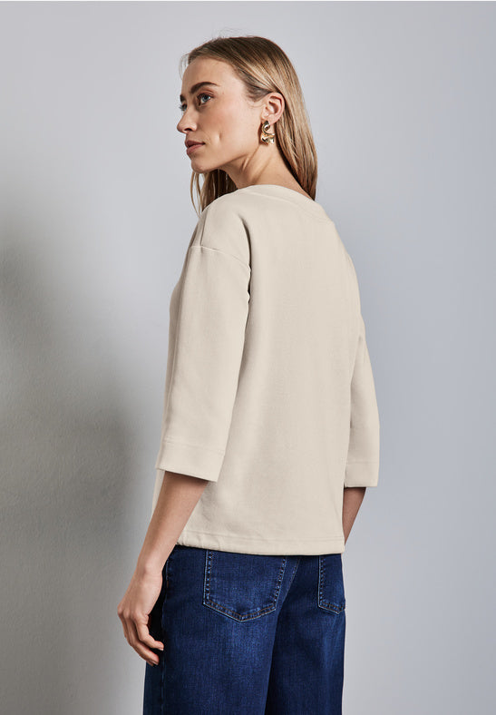 Soft Ivory Oversized Shirt by Street One