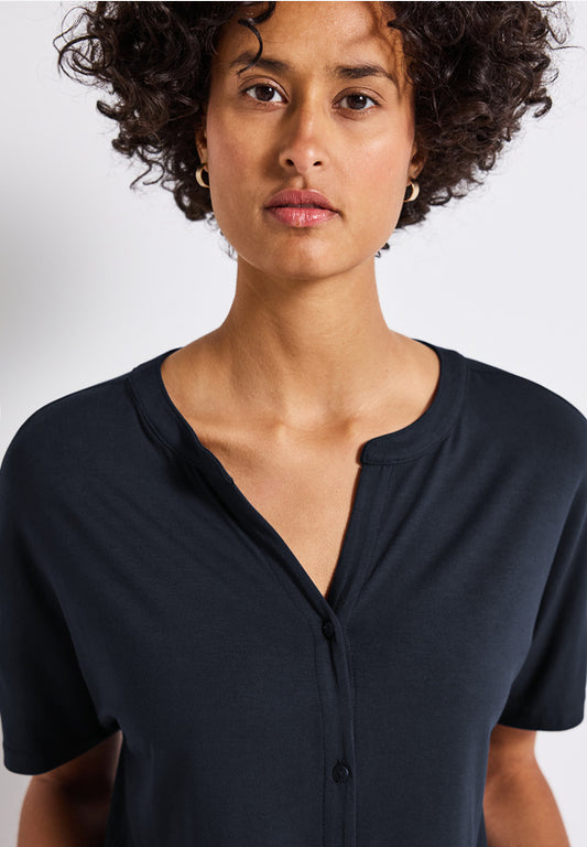 Button Navy Jersey Tunic By Street One