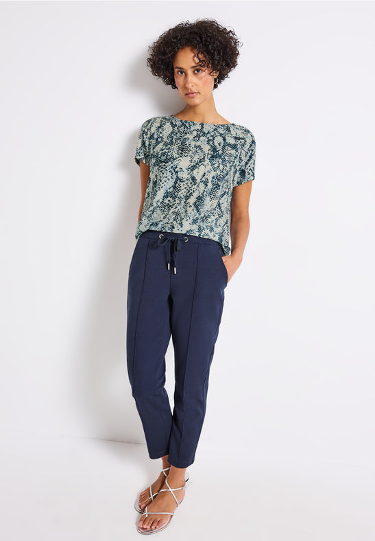 Petrol Snakeprint Shirt by Street One