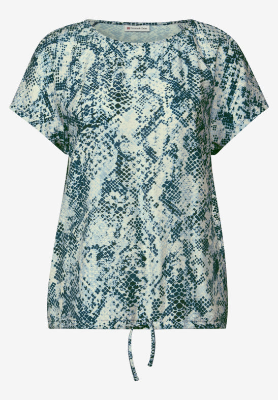 Petrol Snakeprint Shirt by Street One