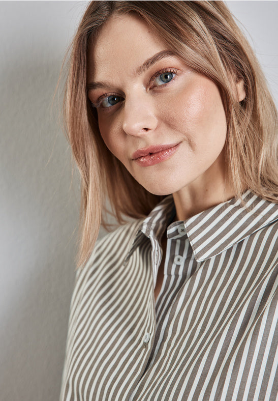 Striped Cotton Shirt by Street One