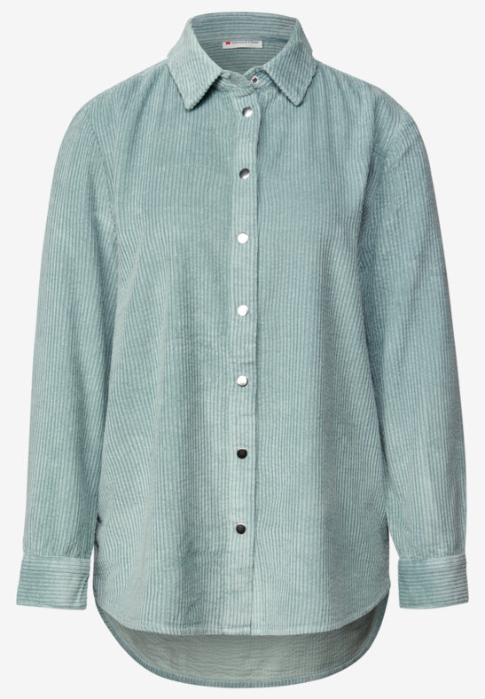 Cord Long Shirt in Seagreen