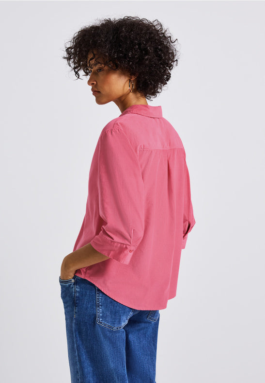 Coral Cord Collard Shirt