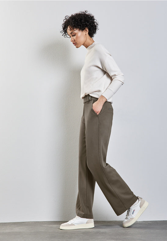 Chocolate Trousers Wide Leg by Street One