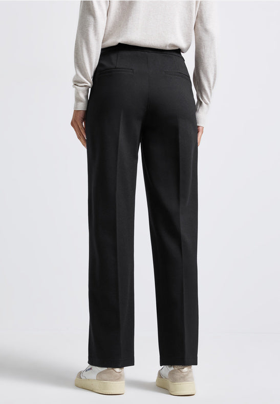 Black Wide Leg Trs by Street One