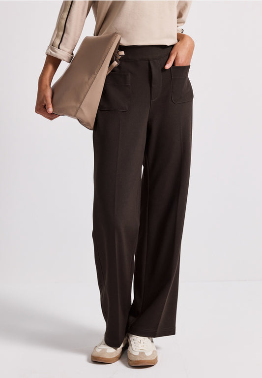 Chocolate Trousers Wide Leg by Street One
