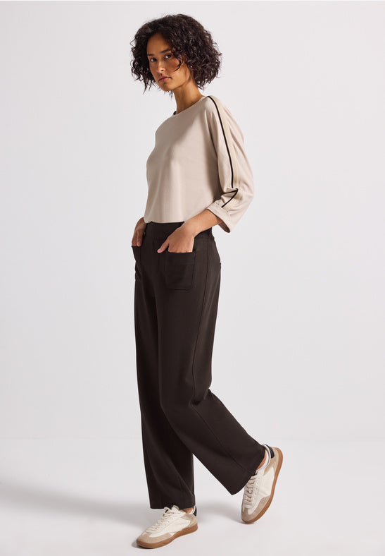 Chocolate Trousers Wide Leg by Street One