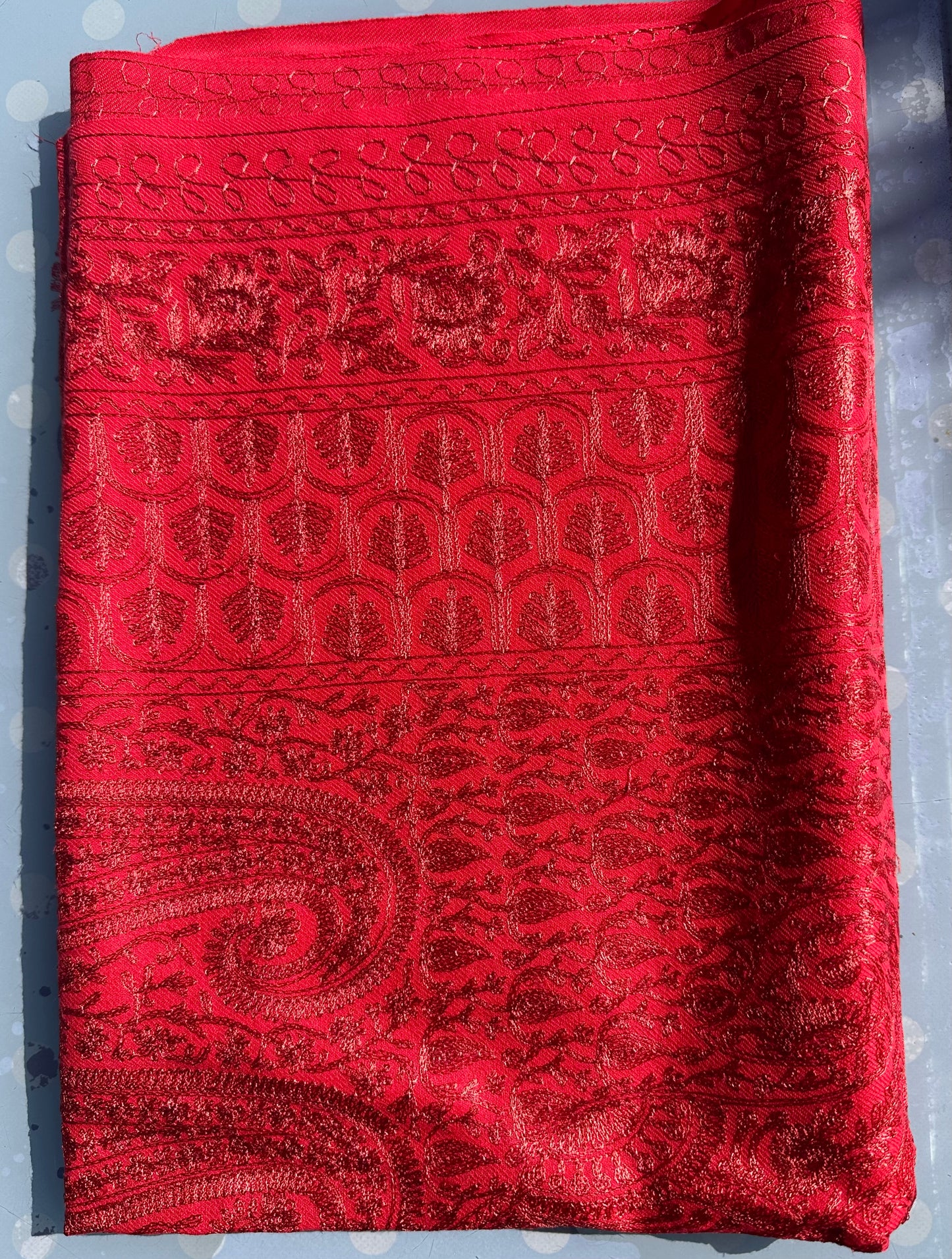 Noelle Red Embroidered Wrap