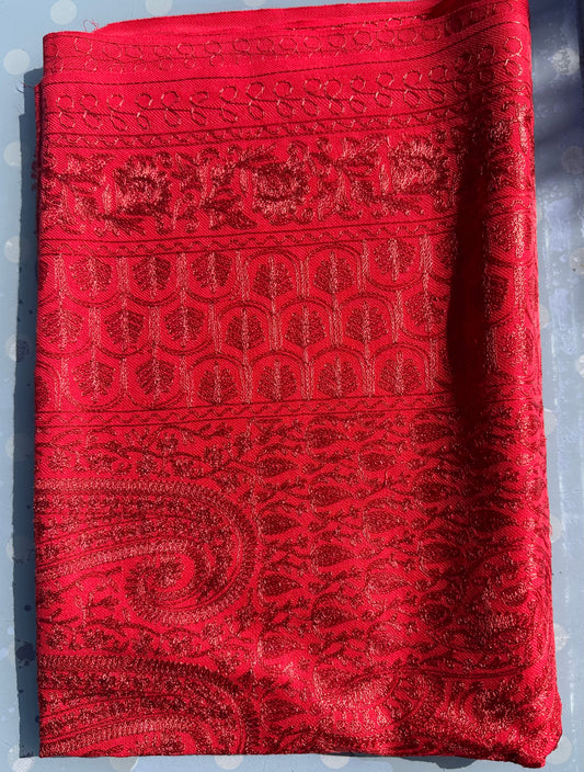 Noelle Red Embroidered Wrap