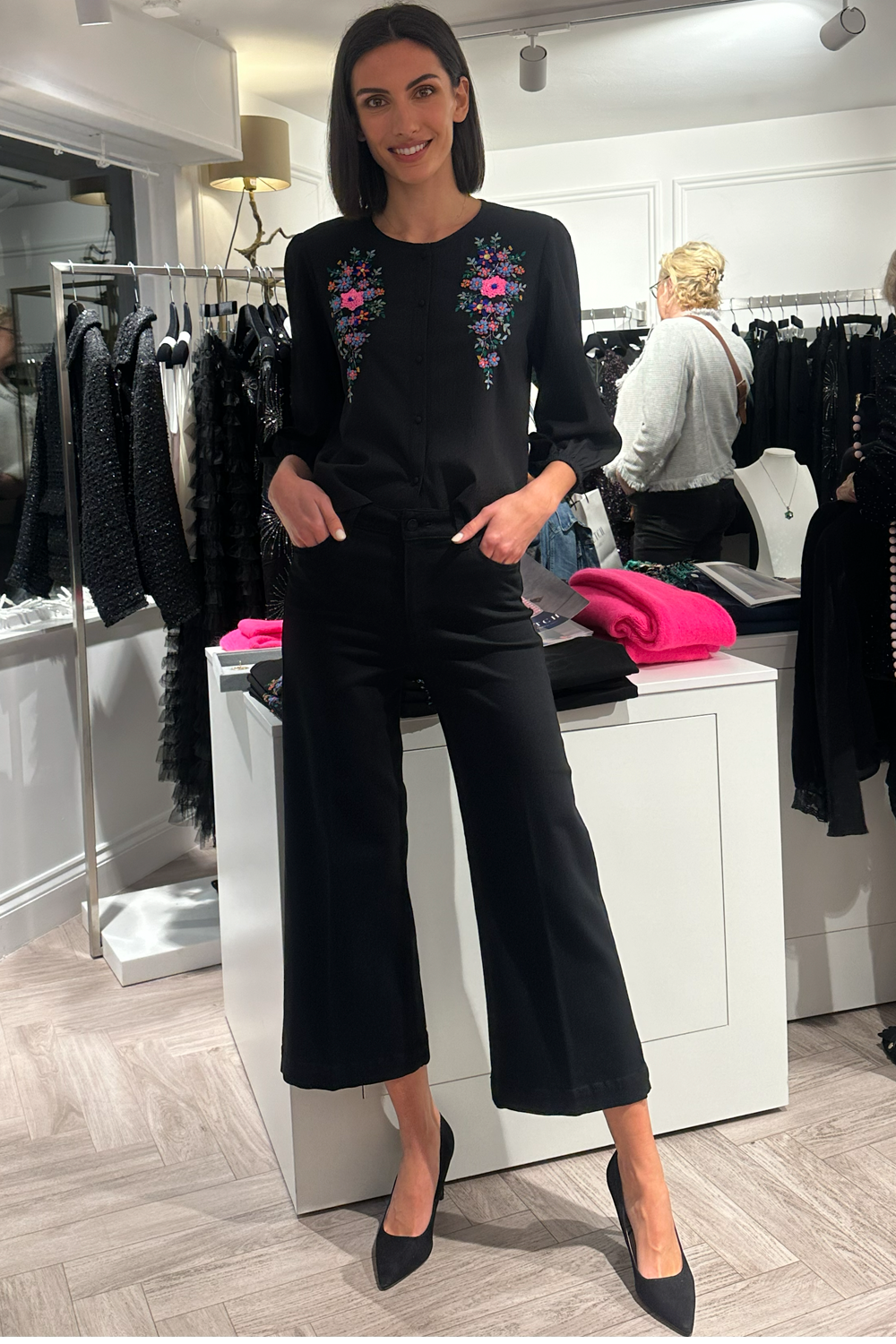 The Marlene Top with Petal Beadwork