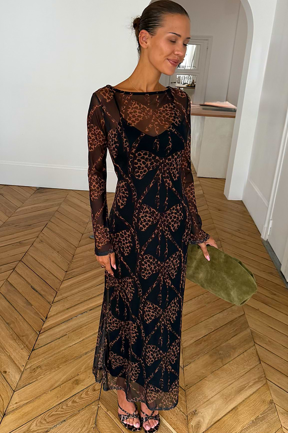 The Black Bow Aria Mesh Dress