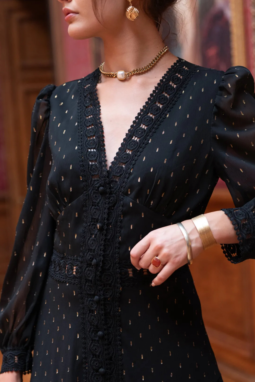 Bla Gold Speckle Dress