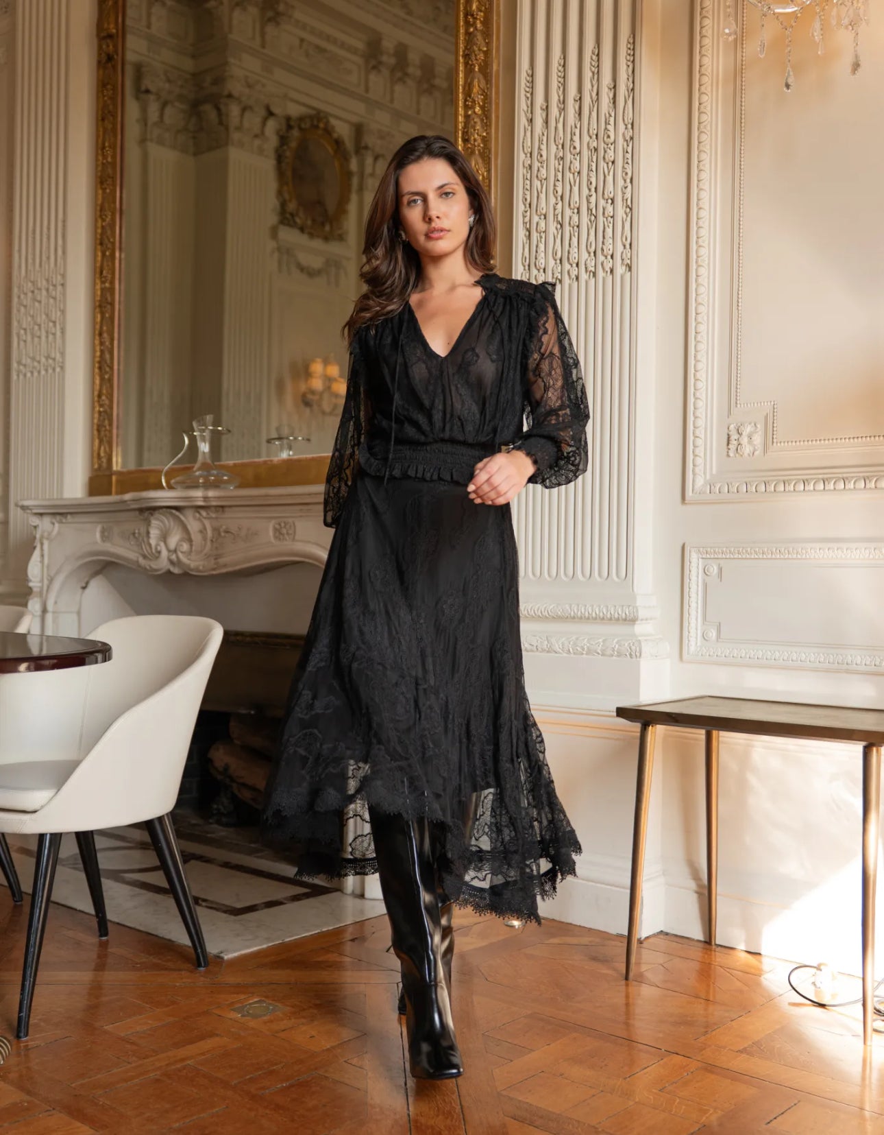 Lace Satine Top