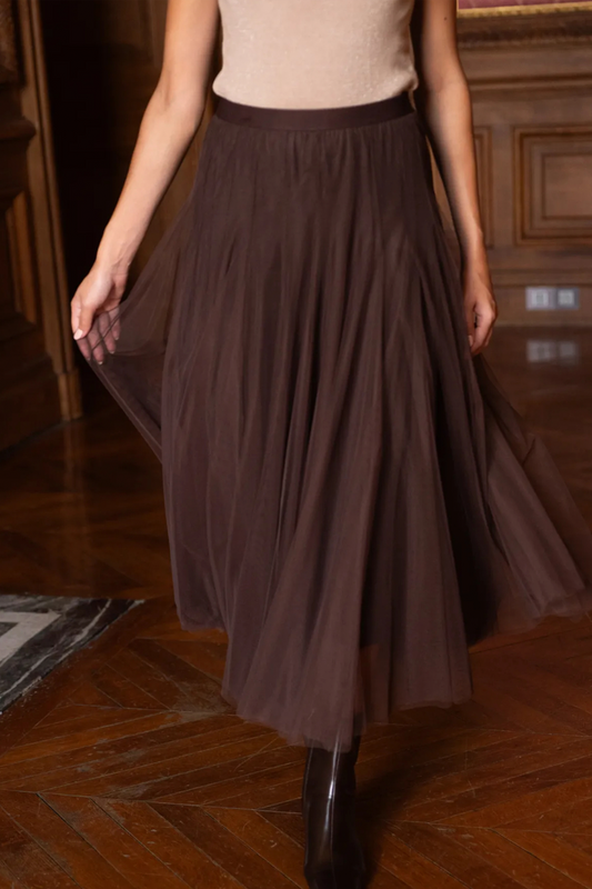 Chocolate Tulle Skirt