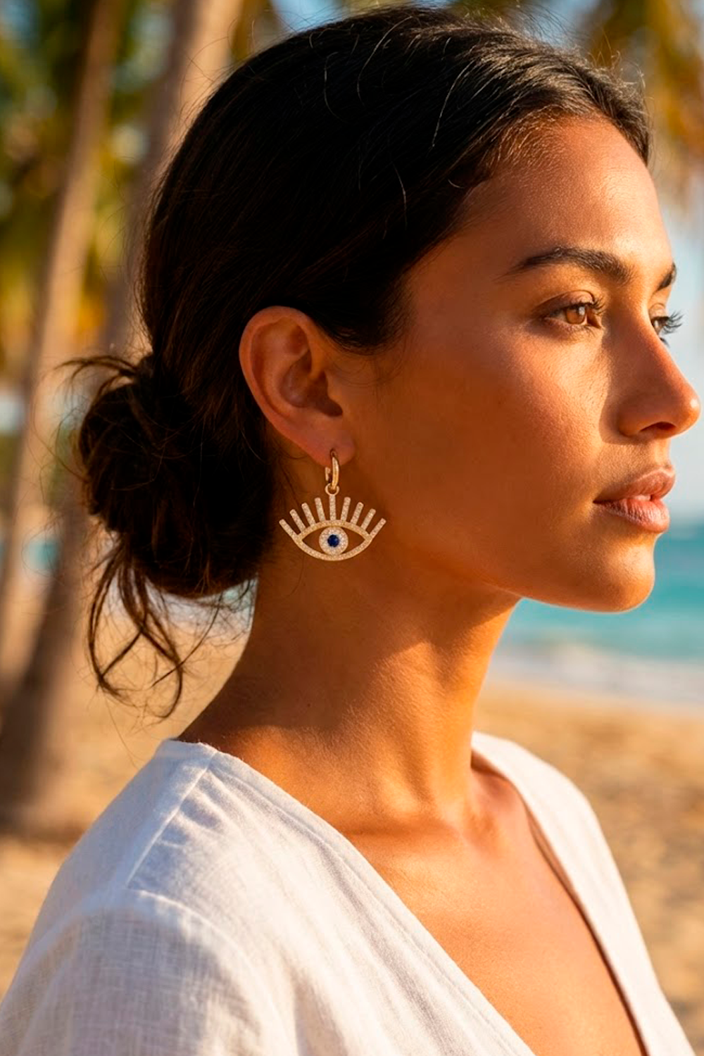 The Cleo Evil Eye Earrings