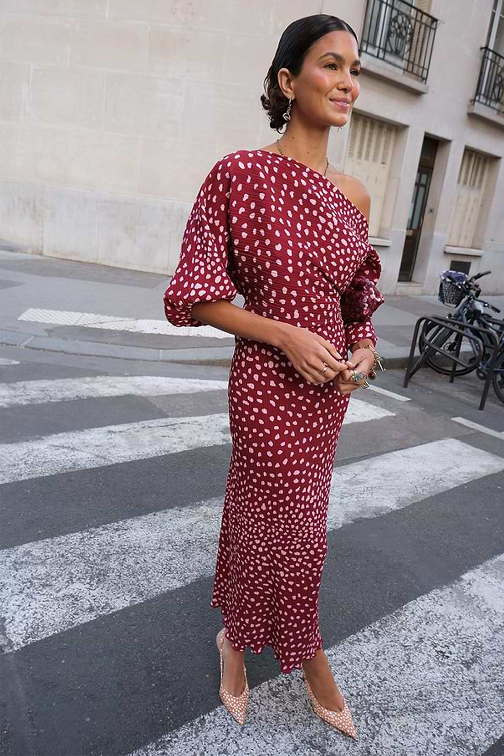 The Burgundy Deer Tilly Dress