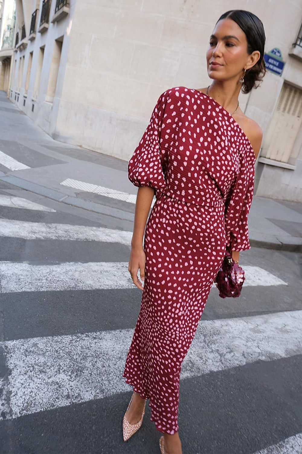 The Burgundy Deer Tilly Dress