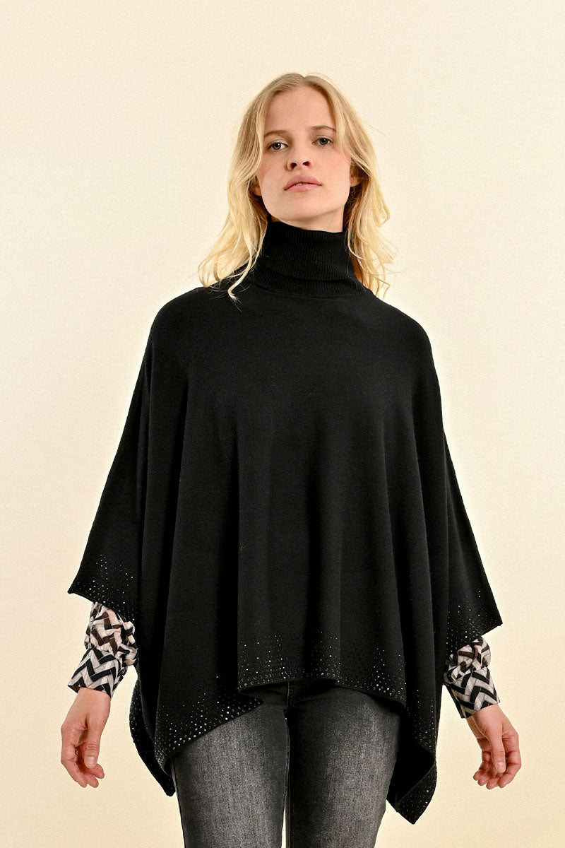 The Poncho with Glitter Border