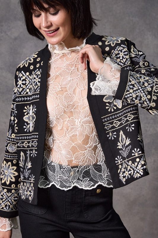 The Esme Ivory Lace Top