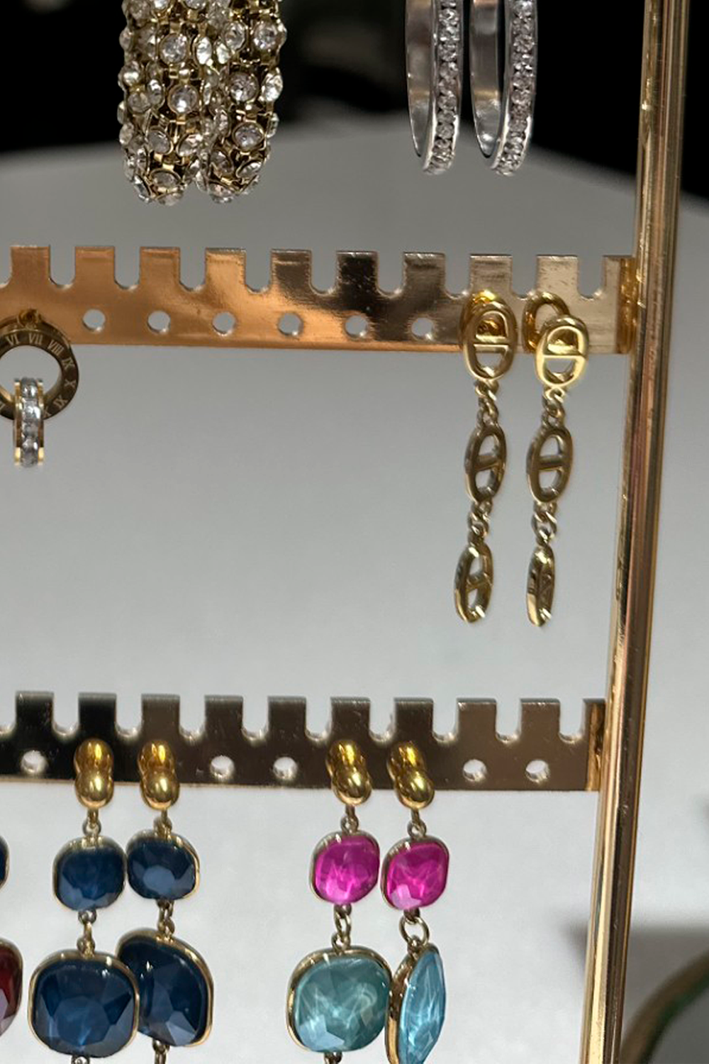 Evil Eye Triple Drop Earring