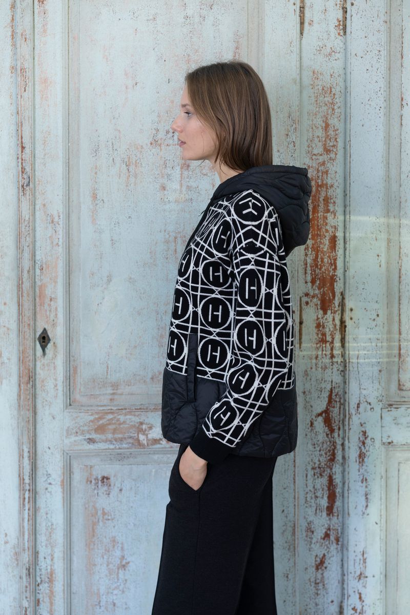 The Orie Black Knit Hoodie by Hongo