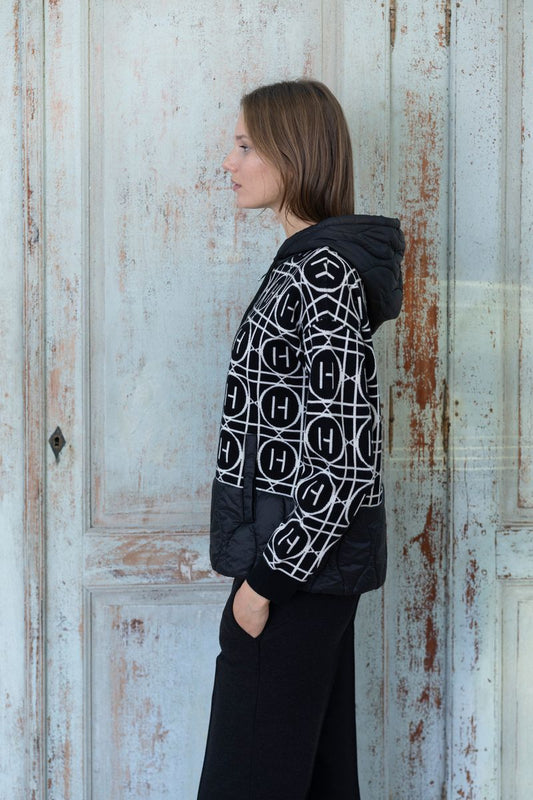 The Orie Black Knit Hoodie by Hongo