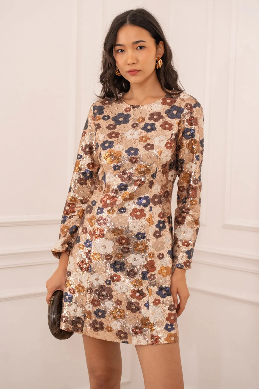 The Flora Chocolate Beaded Dress