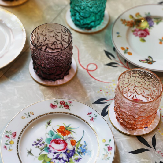 Vintage Floral Plates Set of 6