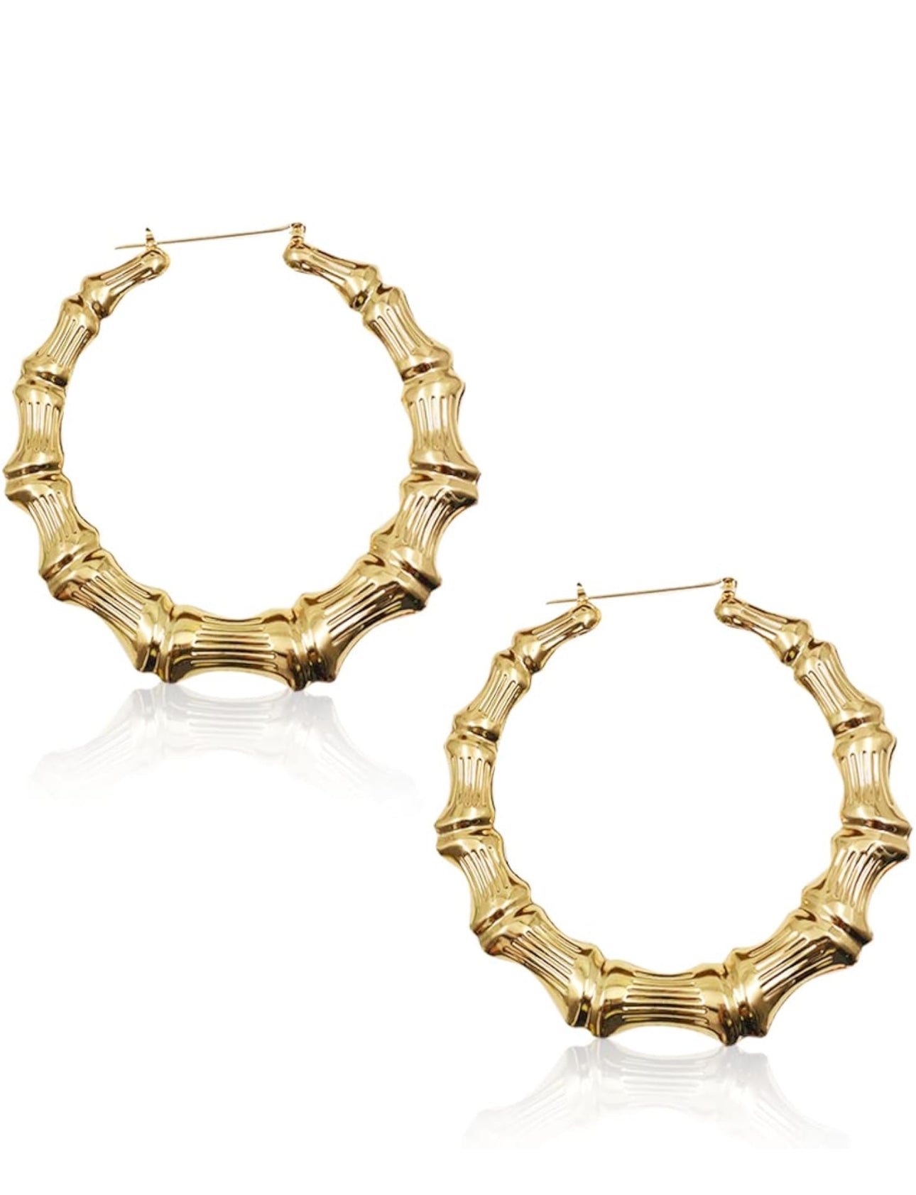 Bamboo Hoop Earrings