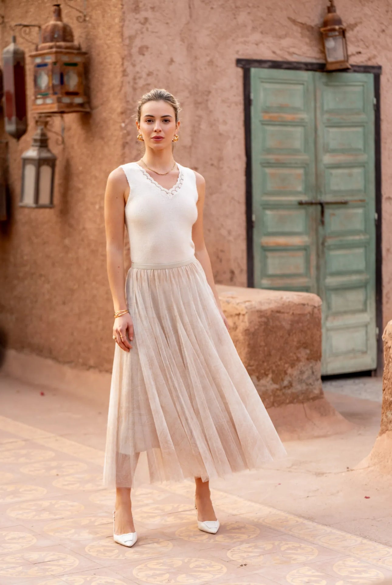 Isla Ivory Tulle Skirt