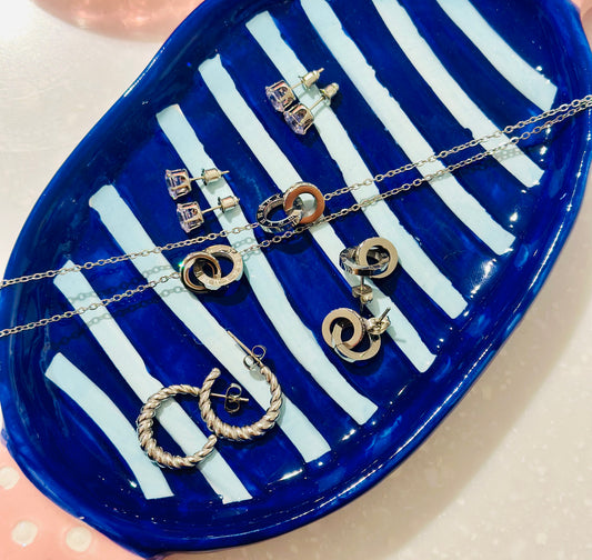 Silver Rope Earring