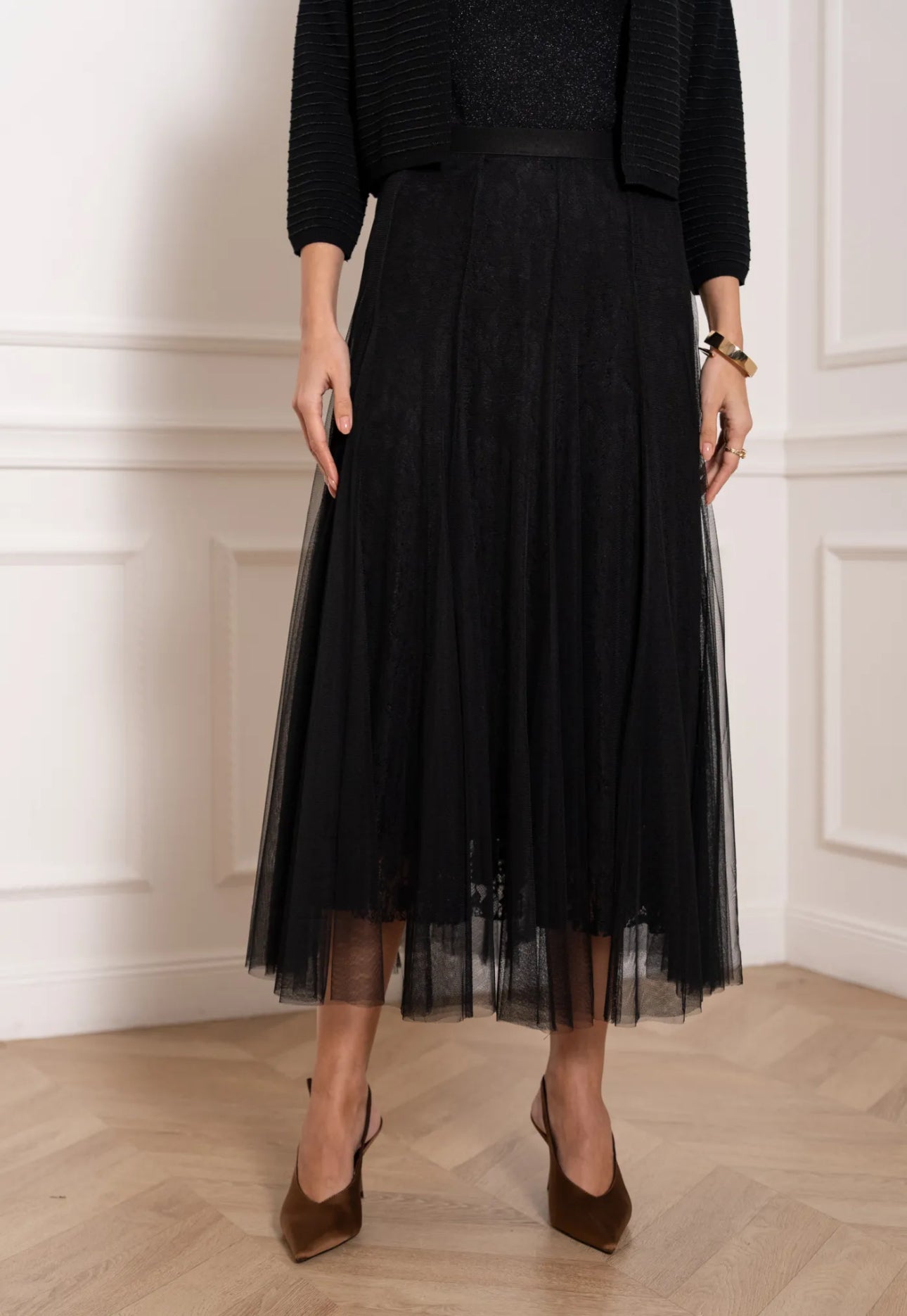 Isla Black Tulle Skirt