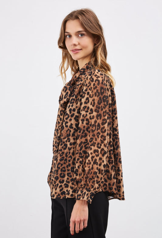 Toni Leopard Blouse