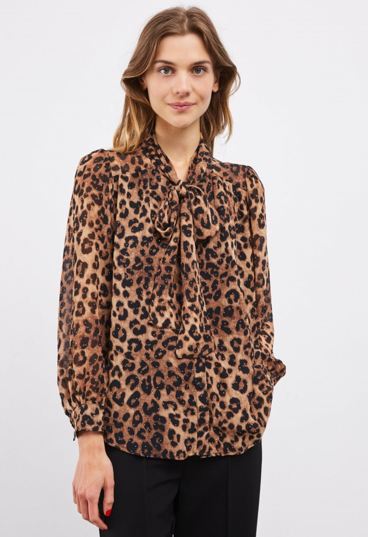 Toni Leopard Blouse