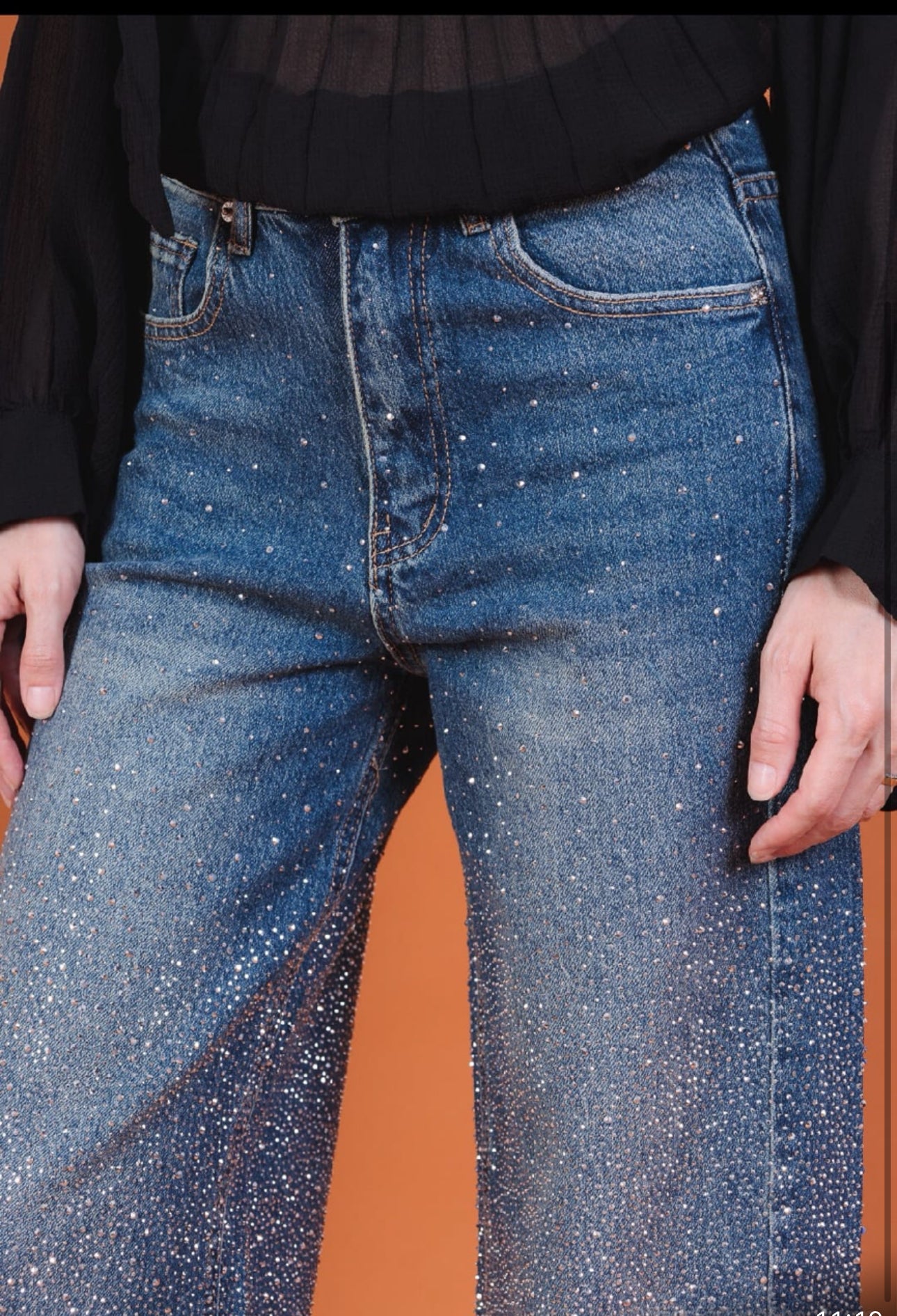 Delilah Straight Cut Sparkle Jeans