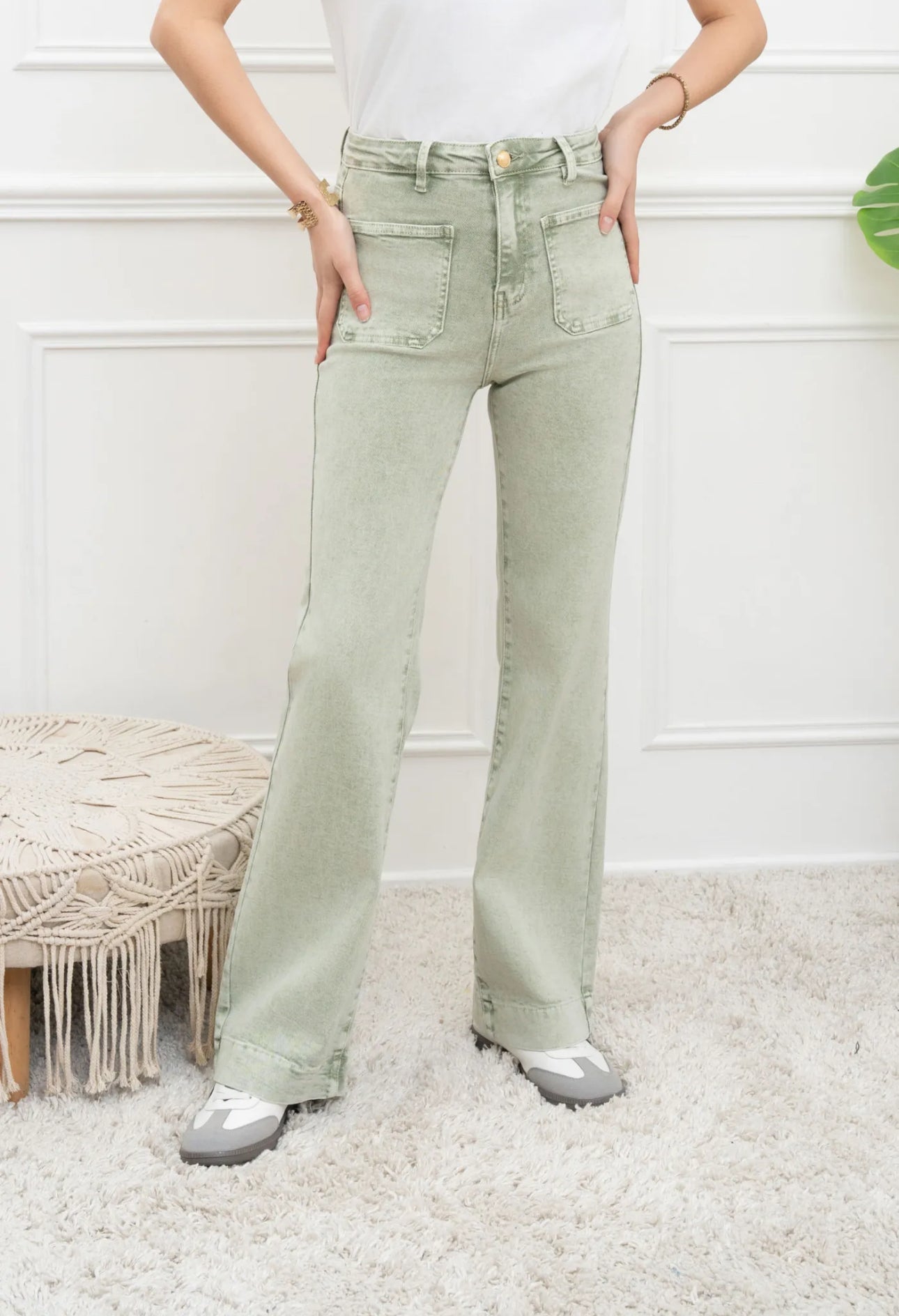 Samantha Jeans in Pistachio