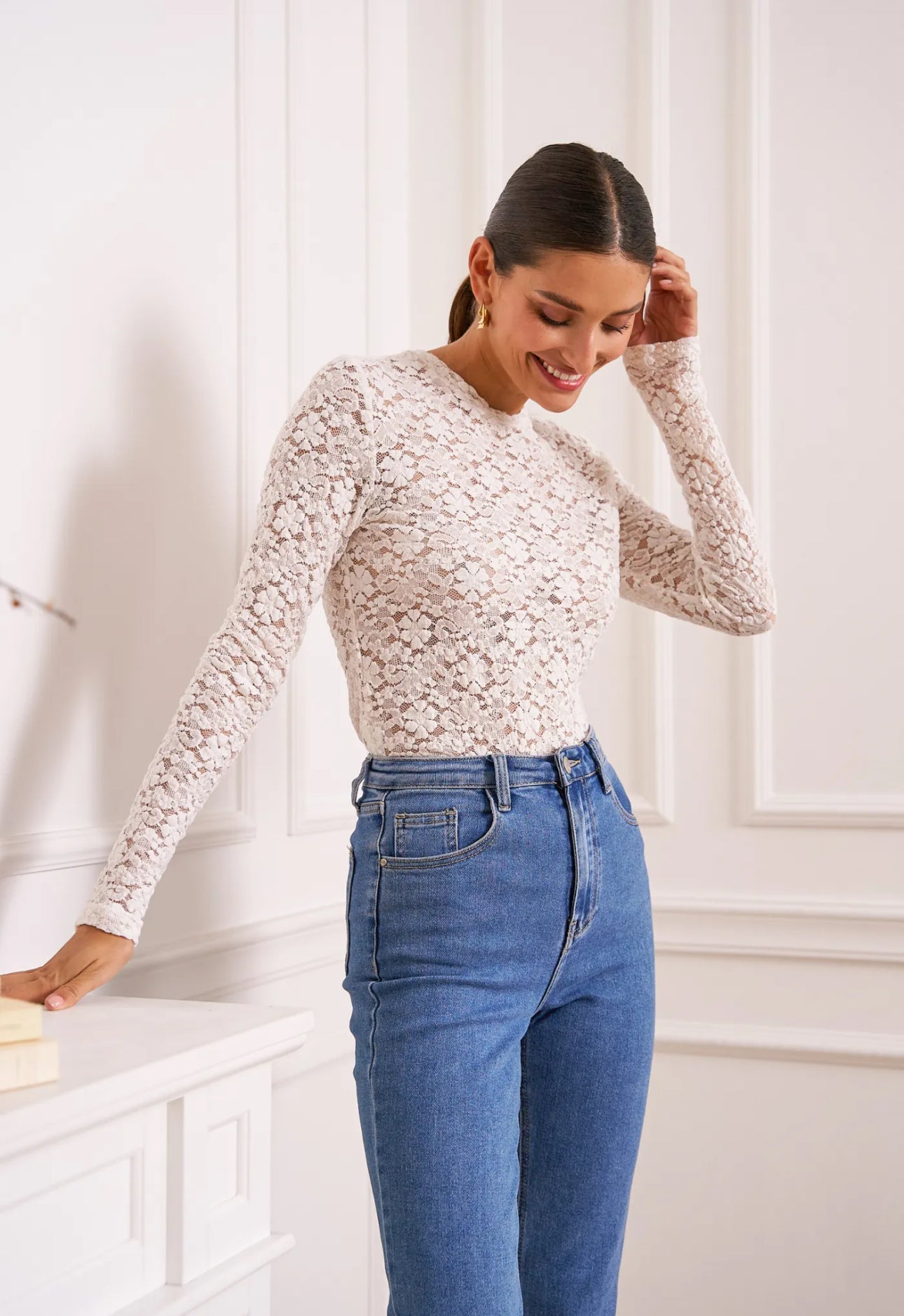 Floral Embossed Top