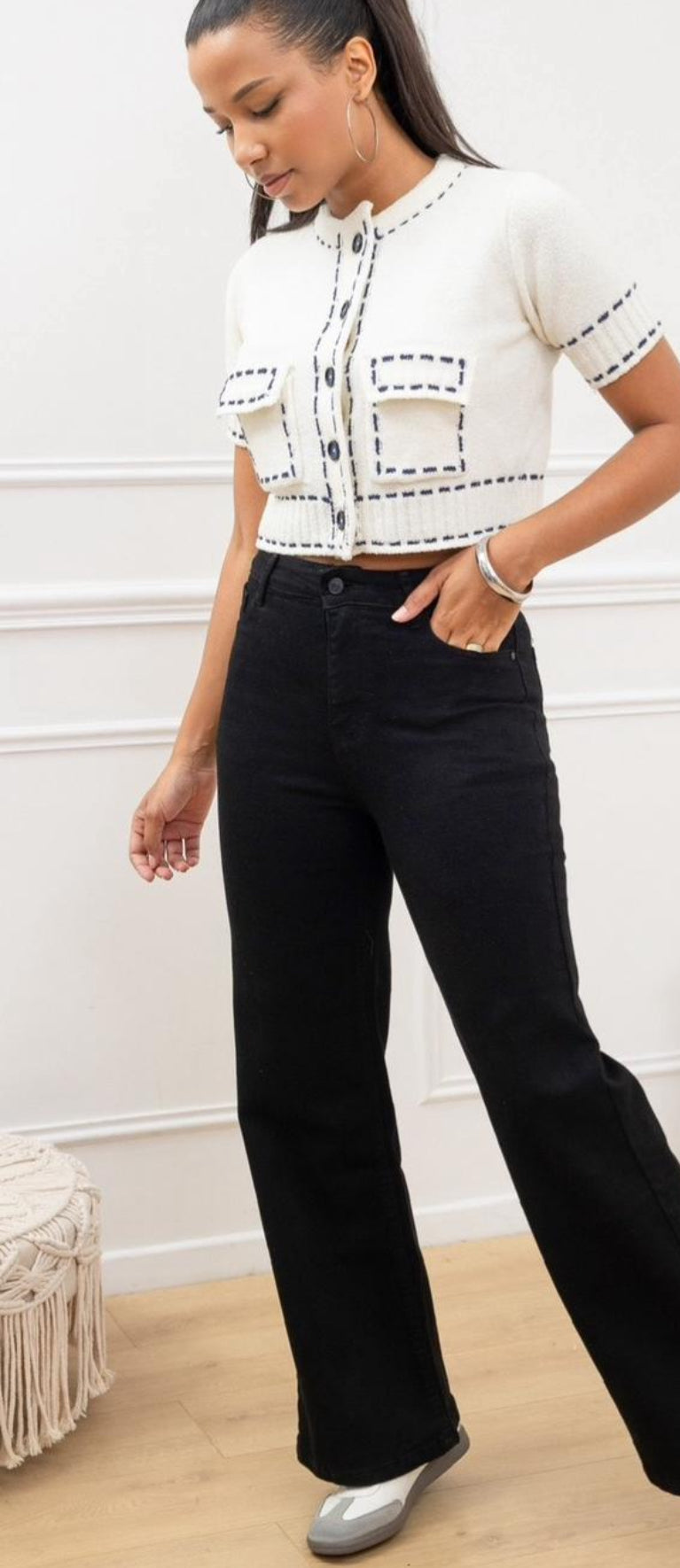 The Jessica Black Long Leg jean