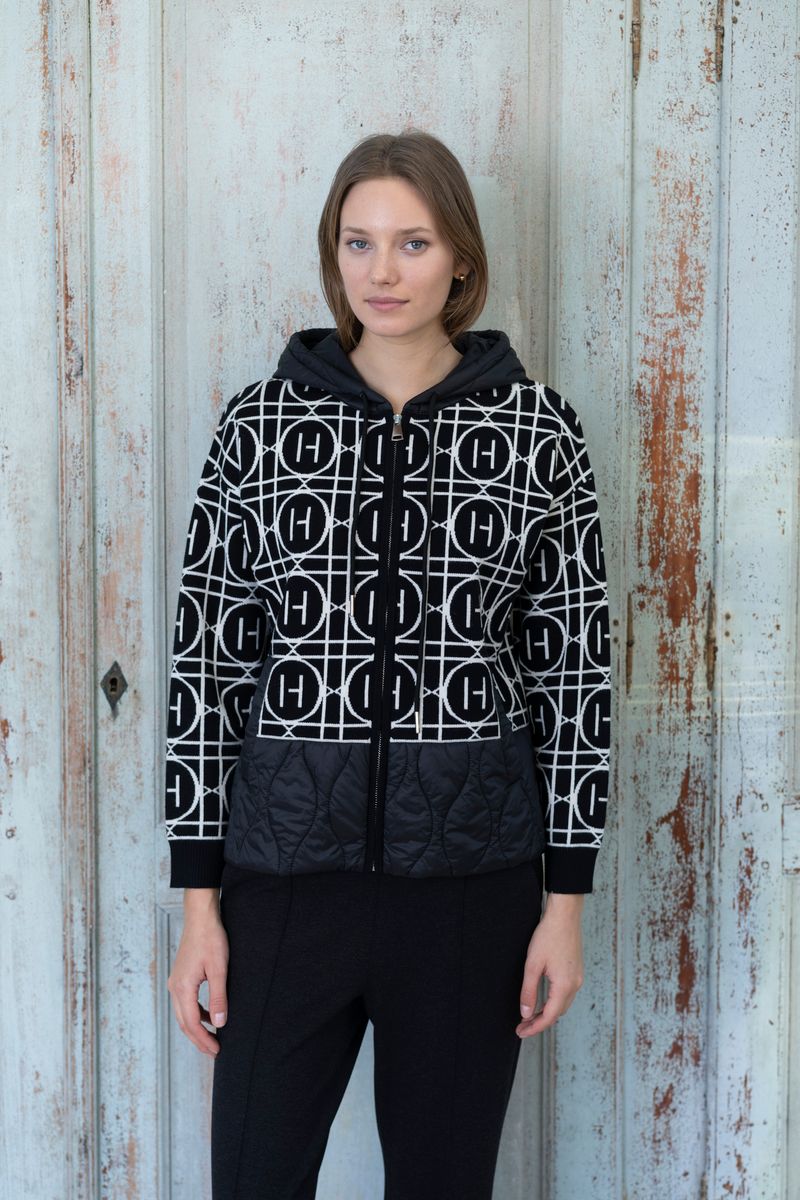 The Orie Black Knit Hoodie by Hongo