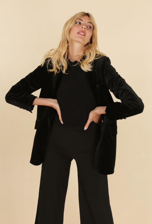 The Olga Oversized Velvet Blazer