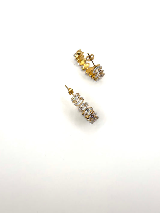 Gold Swarovski Cuff Earring