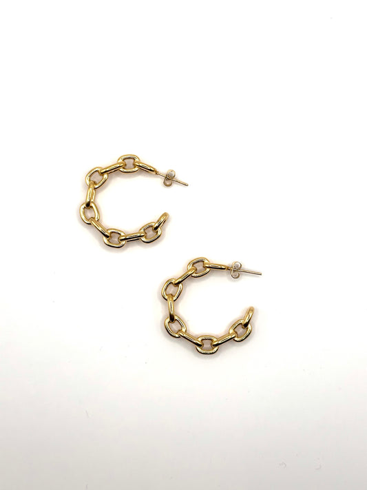 Bamboo Chain Hoops