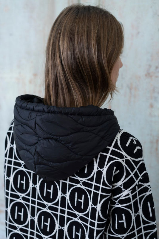 The Orie Black Knit Hoodie by Hongo