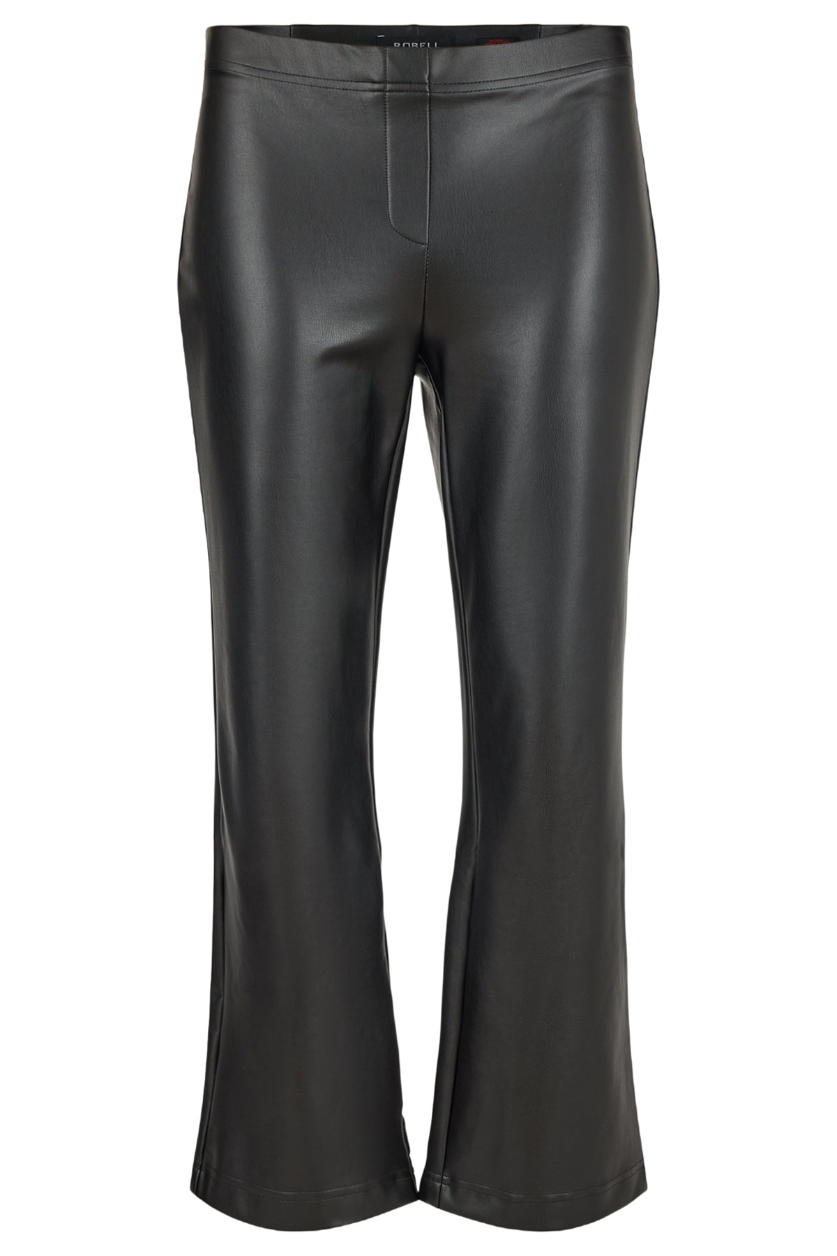 Black Faux Leather Flares