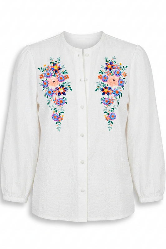 The Marlene Top with Petal Beadwork